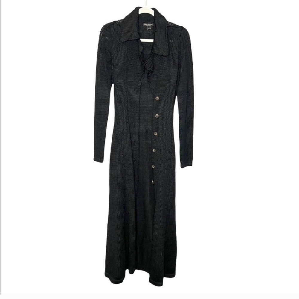 Betsey Johnson vintage duster cardigan maxi sweater jacket